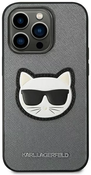 expedition Criticize lost heart Huse Karl Lagerfeld KLHCP14XSAPCHG iPhone 14 Pro Max 6,7" hardcase silver  Saffiano Choupette Head Patch (KLHCP14XSAPCHG)
