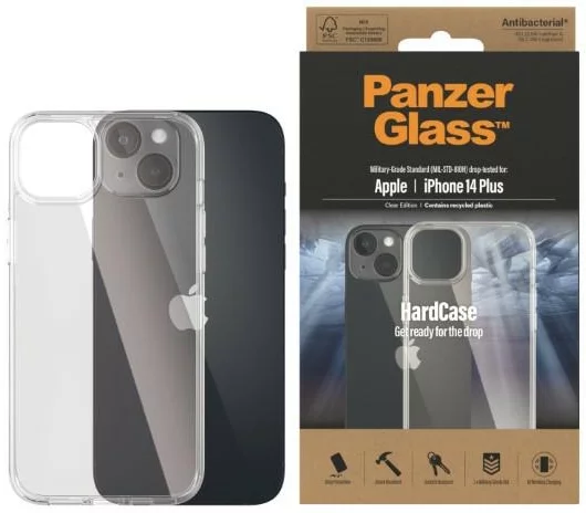 Levně Kryt PanzerGlass HardCase iPhone 14 Plus 6,7" Antibacterial Military grade transparent 0403 (0403)