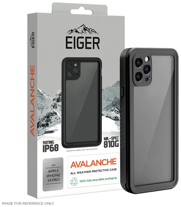 Levně Kryt Eiger Avalanche Case for Apple iPhone 14 Pro in Black