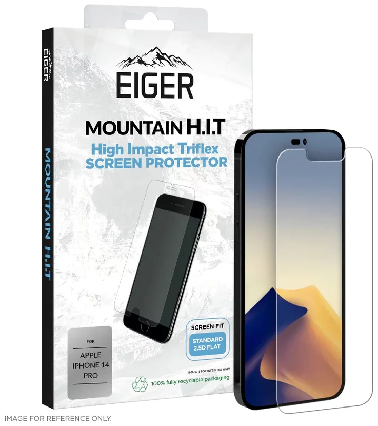 Levně Ochranné sklo Eiger Mountain H.I.T. Screen Protector (1 Pack) for Apple iPhone 14 Pro