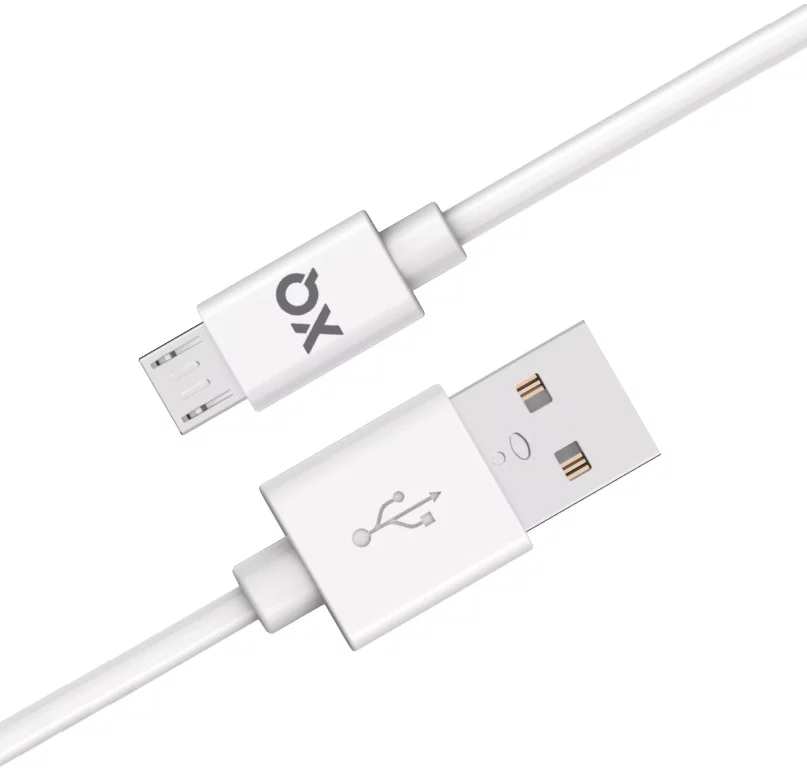 Levně Kabel XQISIT NP Charge & Sync micro USB to USB-A 2.0 100 white (50880)