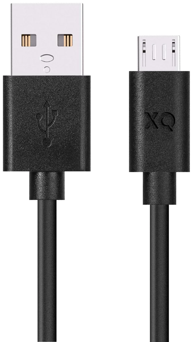 Levně Kabel XQISIT NP Charge & Sync micro USB to USB-A 2.0 100 black (50881)