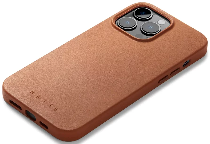 Levně Kryt Mujjo Full Leather Case with MagSafe for iPhone 14 Pro Max - Tan