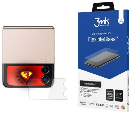 Ochranné sklo 3MK FlexibleGlass Samsung Galaxy Z Flip 4 Hybrid Glass - Front