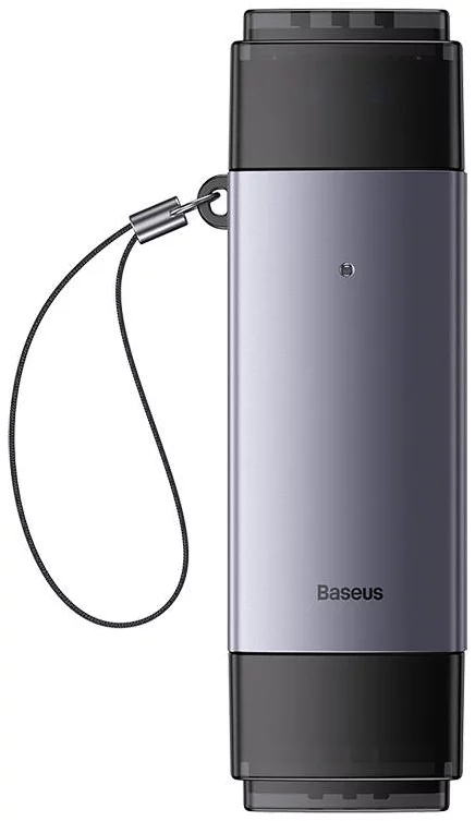 Levně Adapter Baseus Lite Series SD/TF memory card reader, USB + USB-C (gray)