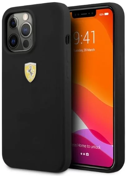 Levně Kryt Ferrari FESSIHMP13LBK iPhone 13 Pro 6,1" black hardcase Silicone MagSafe (FESSIHMP13LBK)