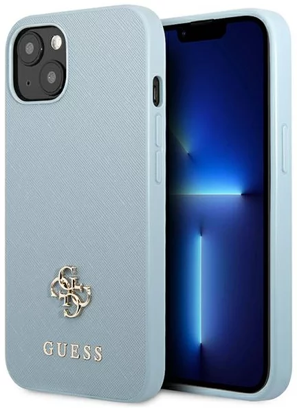 Levně Kryt Guess GUHCP13SPS4MB iPhone 13 mini 5,4" blue hardcase Saffiano 4G Small Metal Logo (GUHCP13SPS4MB)