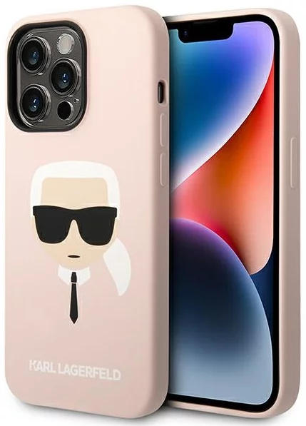 E-shop Kryt Karl Lagerfeld KLHCP14XSLKHLP iPhone 14 Pro Max 6,7" hardcase pink Silicone Karl`s Head (KLHCP14XSLKHLP)