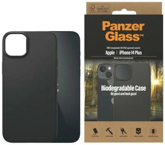 Levně Kryt PanzerGlass Biodegradable Case iPhone 14 Plus 6,7" black 0419 (0419)
