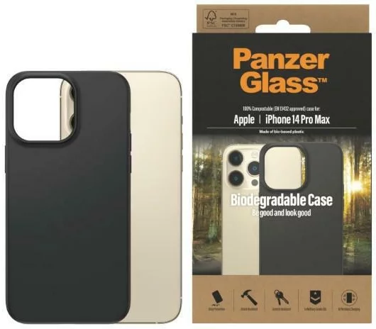 Levně Kryt PanzerGlass Biodegradable Case iPhone 14 Pro Max 6,7" black 0420 (0420)