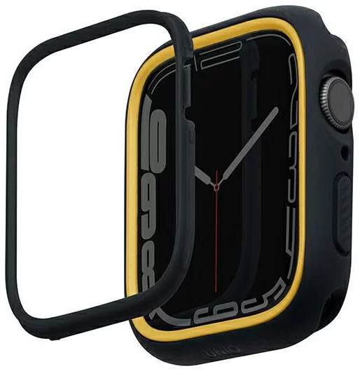 Kryt UNIQ Moduo case for Apple Watch Series 4/5/6/7/8 / SE 40 / 41mm midnight-mustard (UNIQ-41MM-MDBLKMUS)