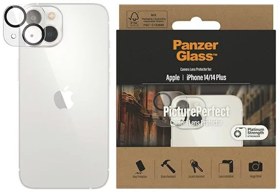 Levně Ochranné sklo PanzerGlass Camera Protector iPhone 14 / 14 Plus Platinium Strength 0399 (0399)
