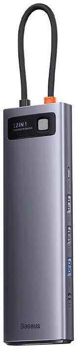 Levně USB Hub Hub USB-C 12in1 Baseus Metal Gleam Series Grey