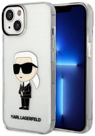 Levně Kryt Karl Lagerfeld iPhone 14 Plus 6,7" transparent hardcase IML NFT Ikonik (KLHCP14MHNIKTCT)