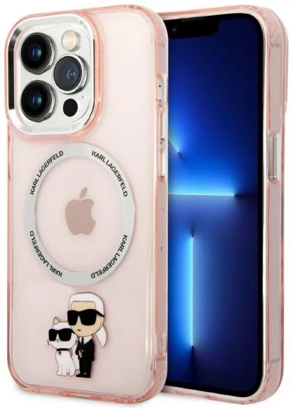 E-shop Kryt Karl Lagerfeld iPhone 14 Pro Max 6,7" hardcase pink IML NFT Karl&Choupette Magsafe (KLHMP14XHNKCIP)