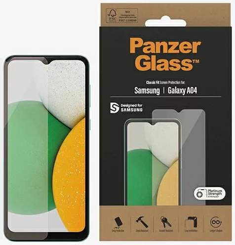 Levně Ochranné sklo PanzerGlass Classic Fit Samsung Galaxy A04 Screen Protection (7312)