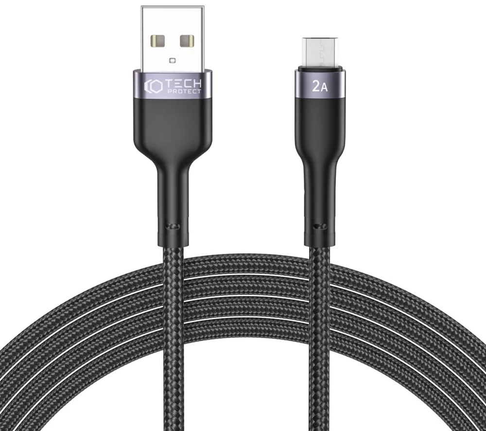 Cable TECH-PROTECT ULTRABOOST MICRO-USB CABLE 2.4A 200CM BLACK