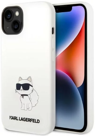 Levně Kryt Karl Lagerfeld iPhone 14 Plus 6,7" hardcase white Silicone Choupette (KLHCP14MSNCHBCH)