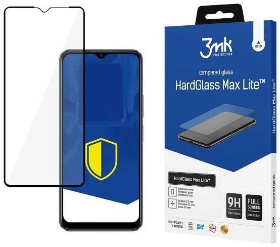 Ochranné sklo 3MK HG Max Lite Vivo Y16 / Y22s black Fullscreen Glass (5903108495240)