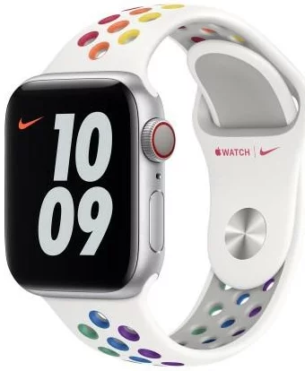 Levně Řemínek Nike Sport Pride Edition Band Apple Watch 38/40/42mm white (MYD52AM/A)
