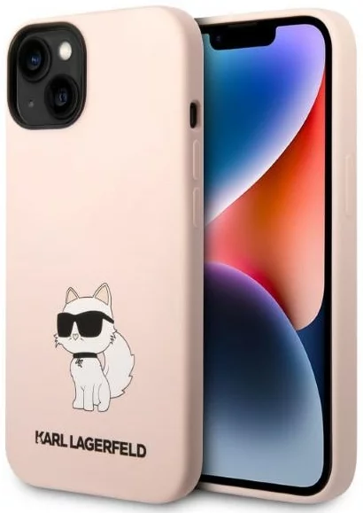 Levně Kryt Karl Lagerfeld iPhone 14 Plus 6,7" hardcase pink Silicone Choupette (KLHCP14MSNCHBCP)