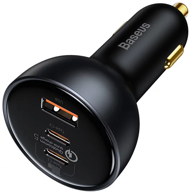 Nabíjačka do auta Baseus Qualcomm Car Charger, USB, 2x USB-C, 160W (Grey)