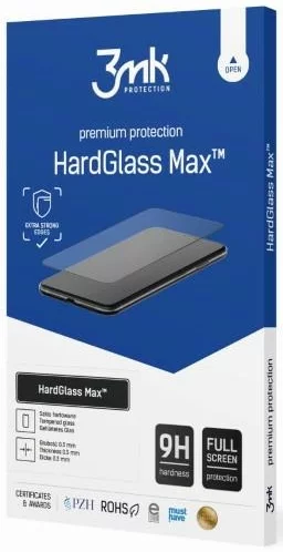 Ochranné sklo 3MK HardGlass Max Motorola Moto G52 black Fullscreen Glass (5903108497787)