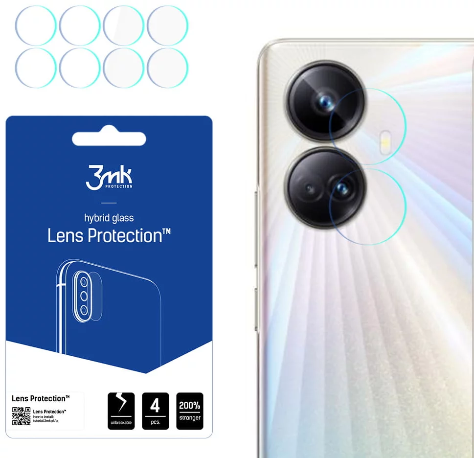 Ochranné sklo 3MK Lens Protect Realme 10 Pro+ Camera lens protection 4pcs (5903108498128)