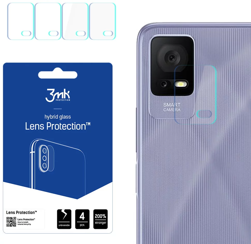 Ochranné sklo 3MK Lens Protect TCL 405 Camera lens protection 4pcs (5903108497596)