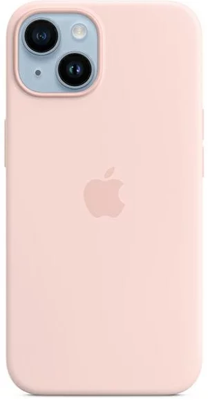 Levně Kryt Apple iPhone 14 6,1" MagSafe chalk pink Silicone Case (MPRX3ZM/A)