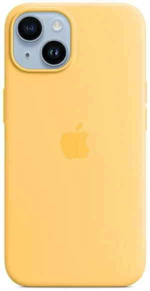 Levně Kryt Apple iPhone 14 6,1" MagSafe sunglow Silicone Case (MPT23ZM/A)