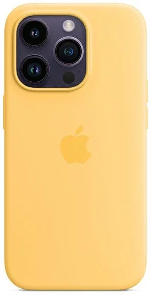 Levně Kryt Apple iPhone 14 Pro Max 6,7" MagSafe sunglow Silicone Case (MPU03ZM/A)