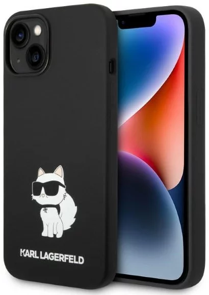 Levně Kryt Karl Lagerfeld iPhone 14 Plus 6,7" hardcase black Silicone Choupette MagSafe (KLHMP14MSNCHBCK)
