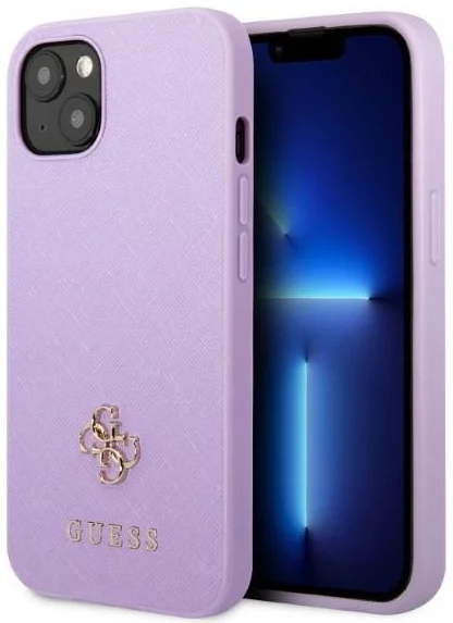 Levně Kryt Guess iPhone 13 6,1" purple hardcase Saffiano 4G Small Metal Logo (GUHCP13MPS4MU)
