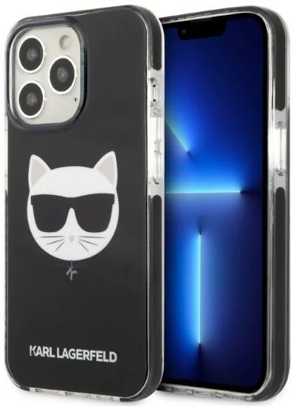 Levně Kryt Karl Lagerfeld iPhone 13 Pro hardcase black Choupette Head (KLHCP13LTPECK)