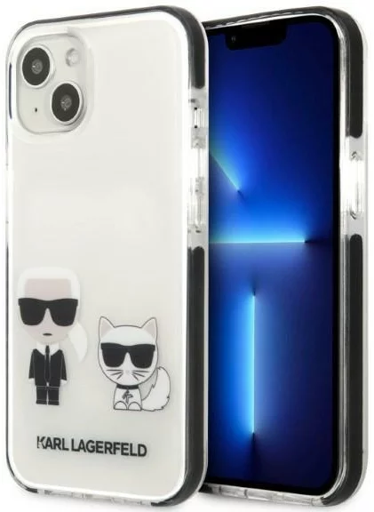E-shop Kryt Karl Lagerfeld iPhone 13 6,1" hardcase white Karl&Choupette (KLHCP13MTPEKCW)