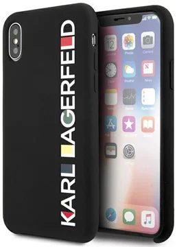 Karl Lagerfeld Hardcase für iPhone X / XS schwarz glänzend Bauhaus (KLHCPXBHWHBK)  
