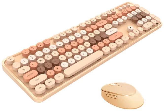 Klávesnica Wireless keyboard + mouse set MOFII Sweet 2.4G (beige)