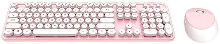 Levně Klávesnice Wireless keyboard + mouse set MOFII Sweet 2.4G (White-Pink)