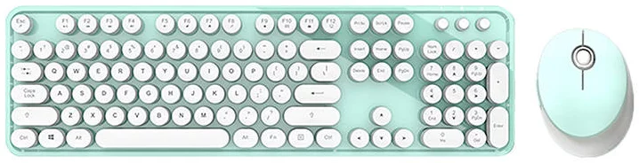 Levně Klávesnice Wireless keyboard + mouse set MOFII Sweet 2.4G (White-Green)