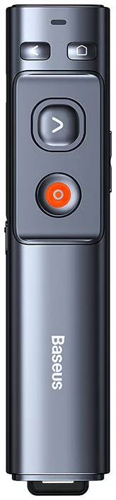 Ovládač Baseus Orange Dot Multifunctional remote control for presentation, with a green laser pointer - gray