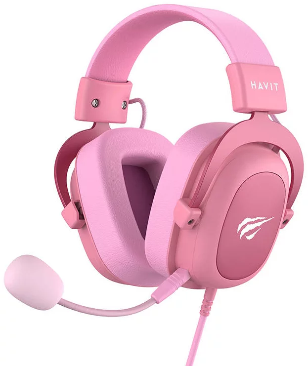 Levně Sluchátka Havit H2002D gaming headphones (pink) (6950676215465)