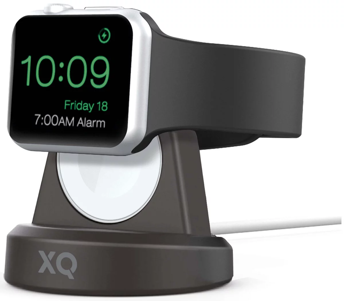 Nabíjačka XQISIT NP Charging cable for Apple Watch USB-C with Stand White (50833)