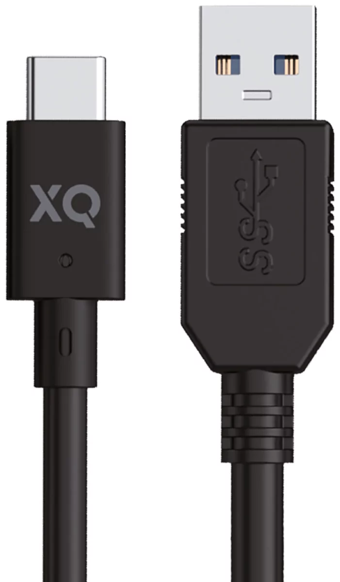 Kábel XQISIT NP Charge & Sync USB-C to USB-A 3.1 100cm black (50846)