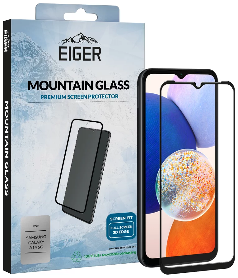 Ochranné sklo Eiger Mountain Glass 3D Screen Protector for Samsung Galaxy A14 5G in Clear/ Black (EGSP00879)