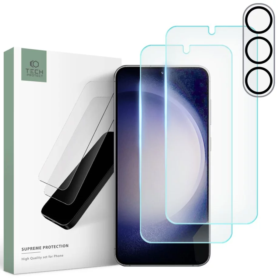 Ochranné sklo TECH-PROTECT SUPREME SET GALAXY S23 CLEAR (9490713929339)