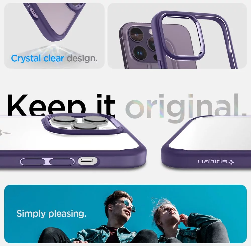 Case SPIGEN ULTRA HYBRID IPHONE 14 PRO MAX DEEP PURPLE (ACS05574)