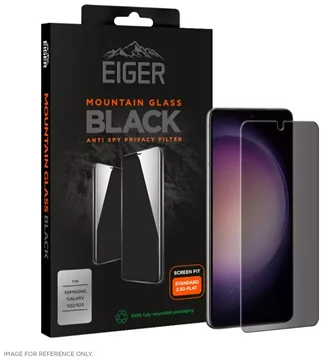 Eiger Mountain Black Privacy 2.5D Screen Protector for Samsung Galaxy S22 / S23 in Black (EGMSP00239)