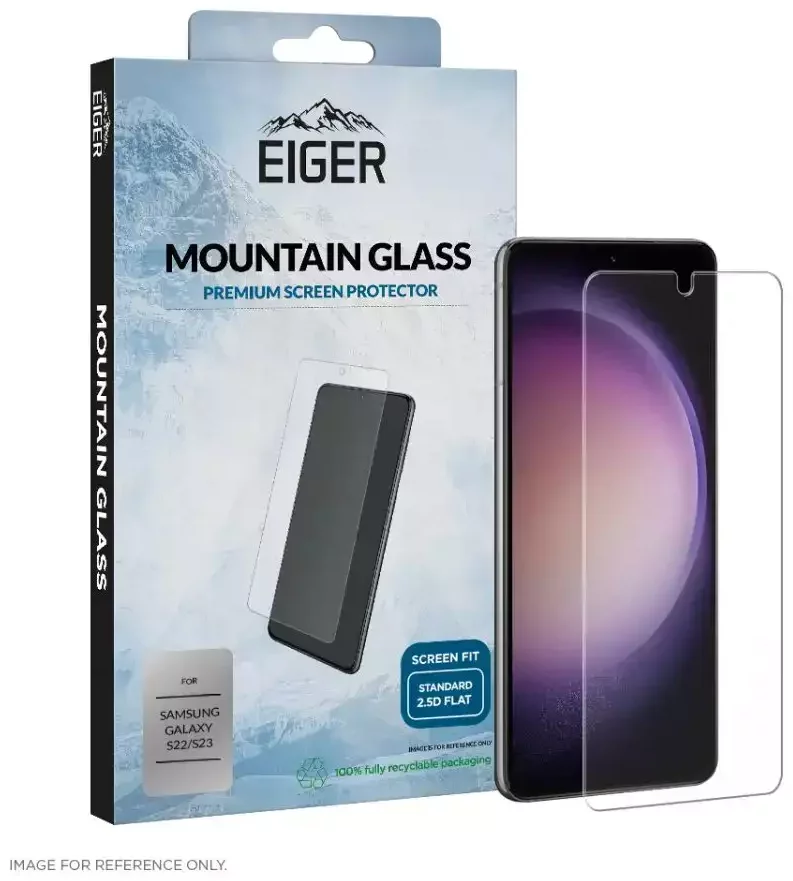 Ochranné sklo Eiger Mountain Glass Screen Protector 2.5D for Samsung Galaxy S22 / S23 in Clear (EGSP00870)