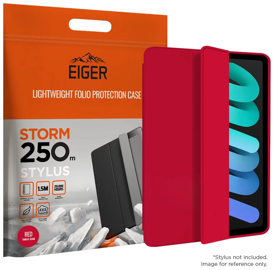Levně Pouzdro Eiger Storm 250m Stylus Case for Apple iPad Mini 6 (2021) in Red (EGSR00142)